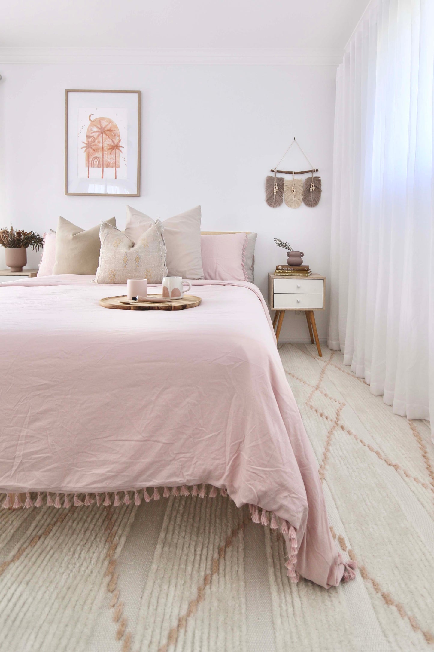 Shona Ivory and Peach Tribal P.E.T Rug