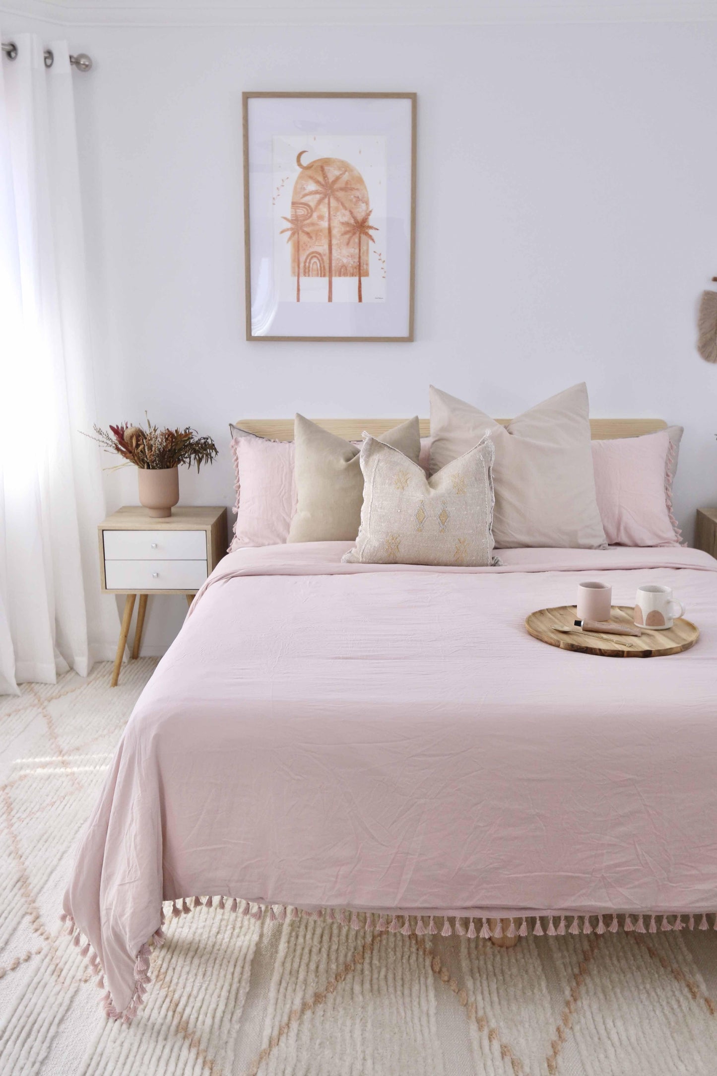 Shona Ivory and Peach Tribal P.E.T Rug