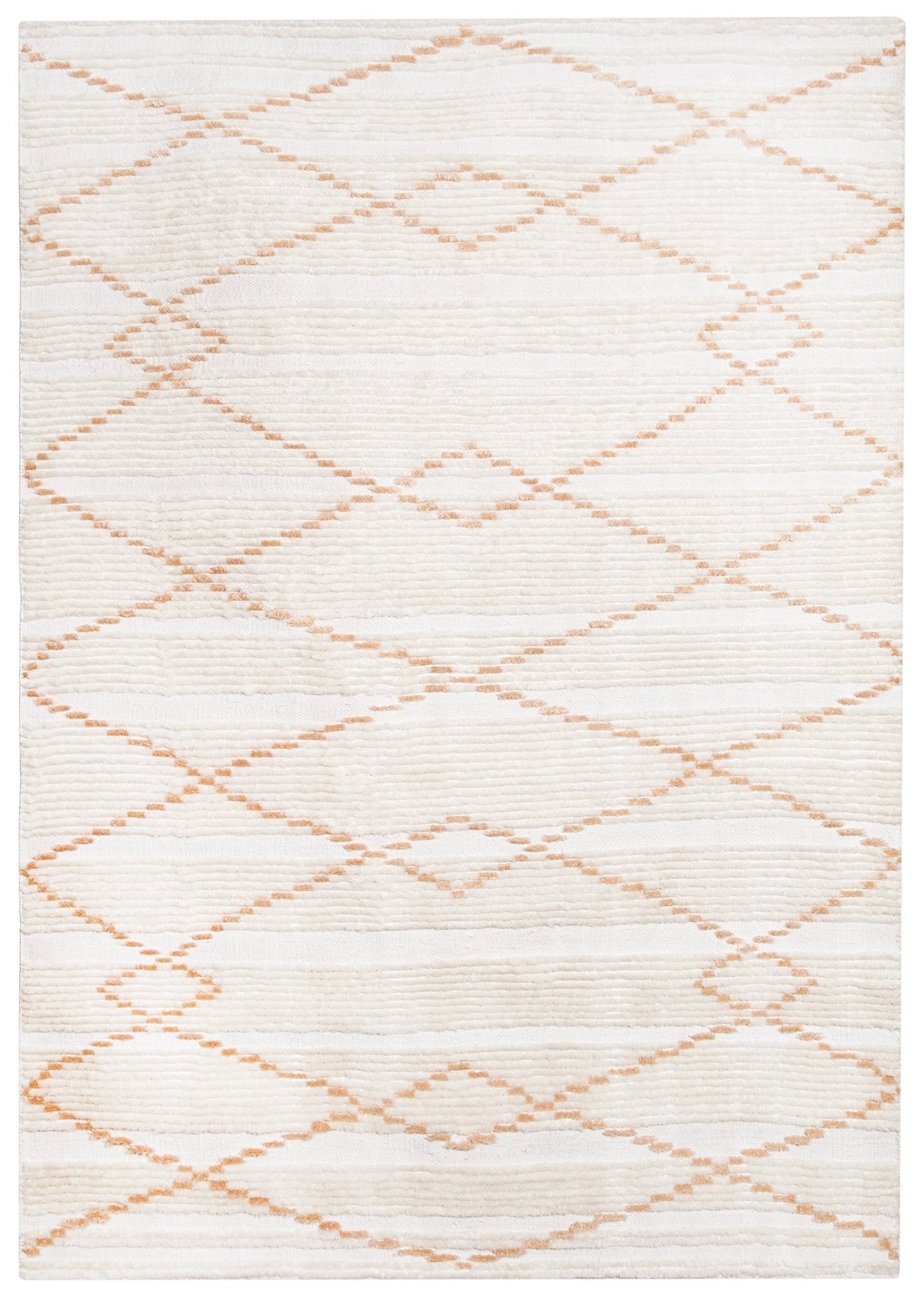 Shona Ivory and Peach Tribal P.E.T Rug