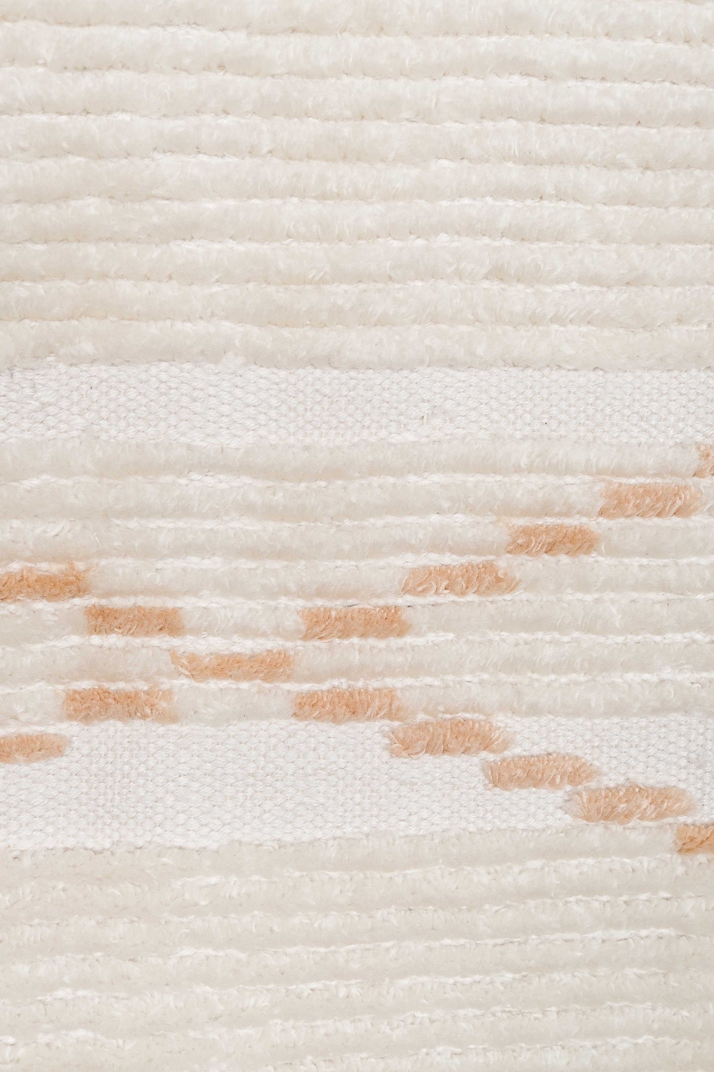 Shona Ivory and Peach Tribal P.E.T Rug