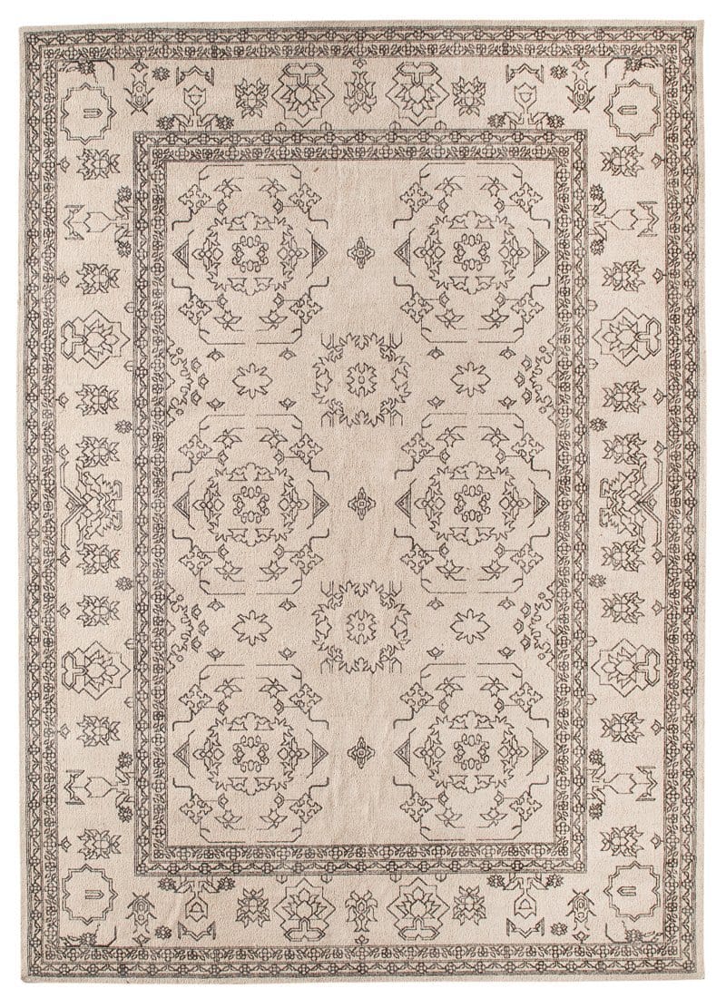 Sienna Beige and Black Scandi Pattern Rug