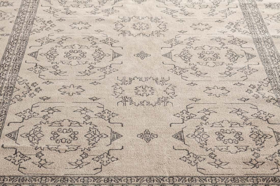 Sienna Beige and Black Scandi Pattern Rug