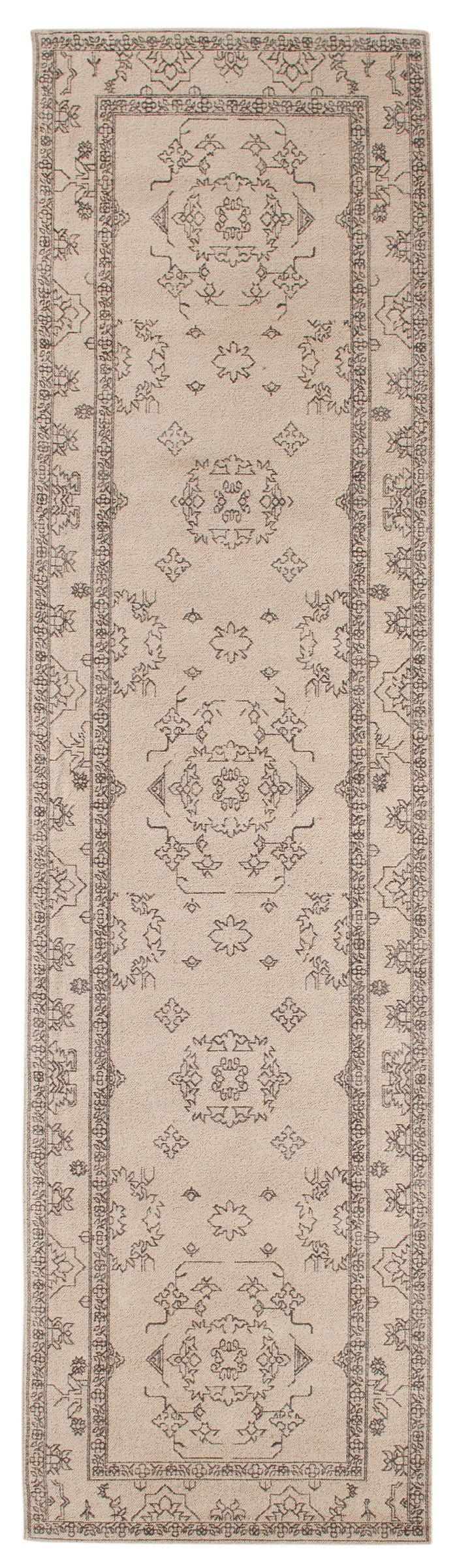Sienna Beige and Black Scandi Pattern Runner Rug