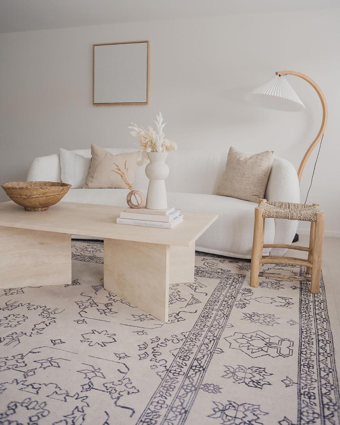 Sienna Beige and Black Scandi Pattern Rug