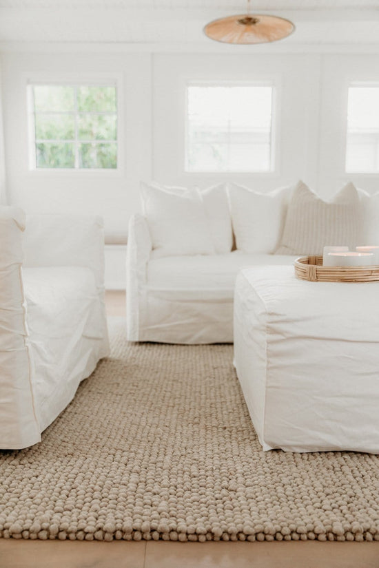 Habit Ripple Rug Simone Simone Cream and Ivory Marble Looped Rug