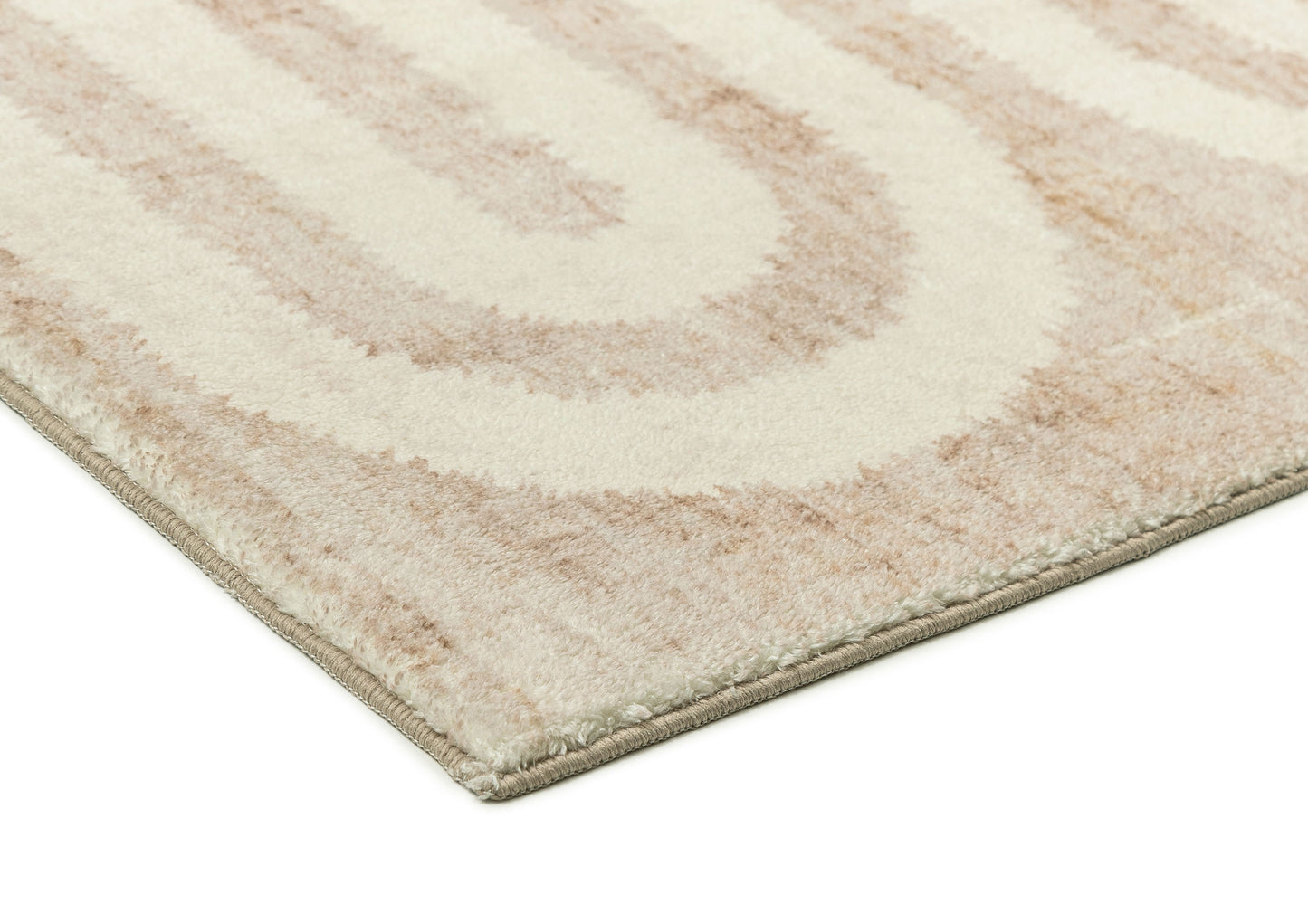 Sloan Beige Curve Pattern Washable Rug