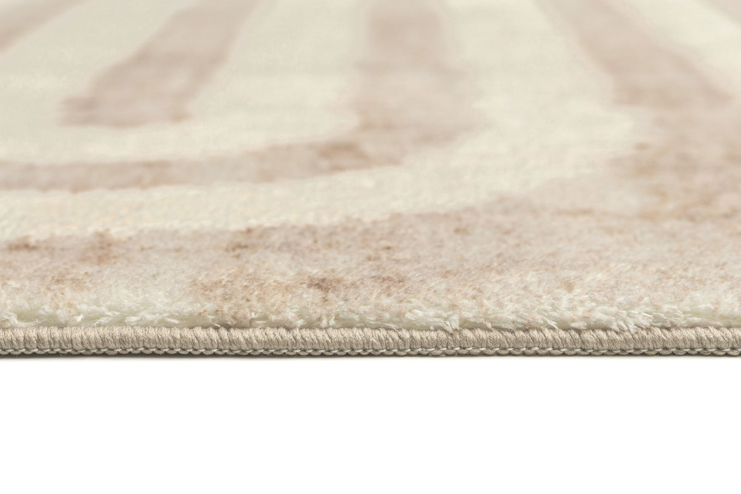 Sloan Beige Curve Pattern Washable Rug