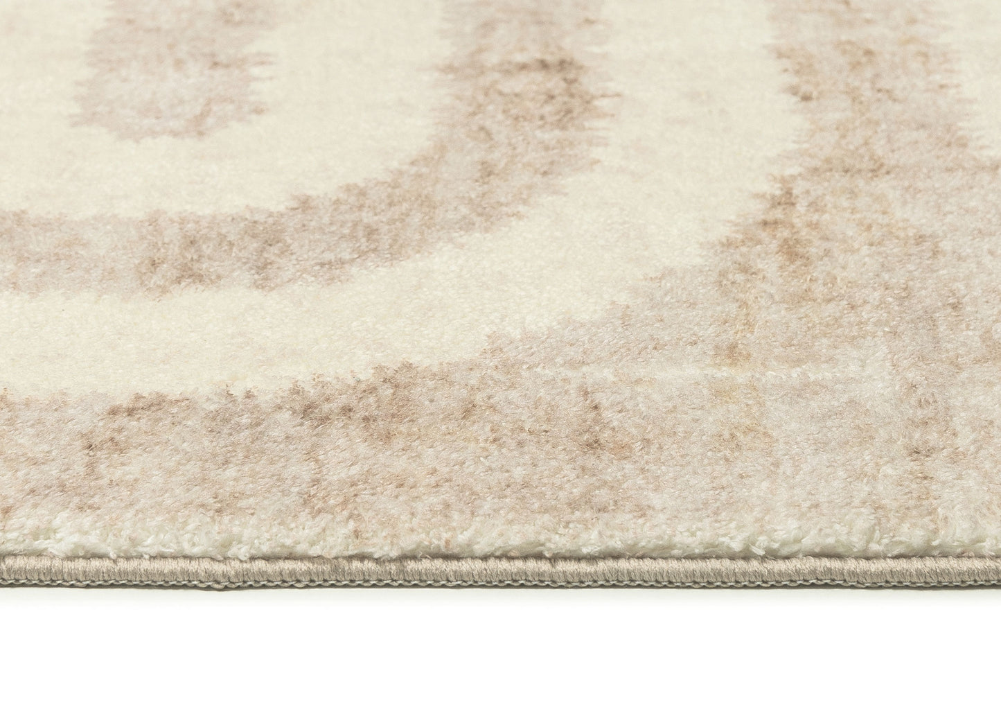 Sloan Beige Curve Pattern Washable Rug