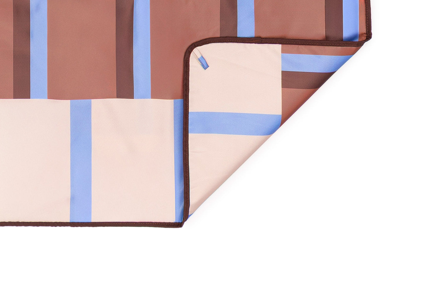 Solari Terracotta Cream and Sky Blue Beach Mat
