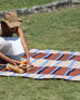 Solari Terracotta Cream and Sky Blue Beach Mat