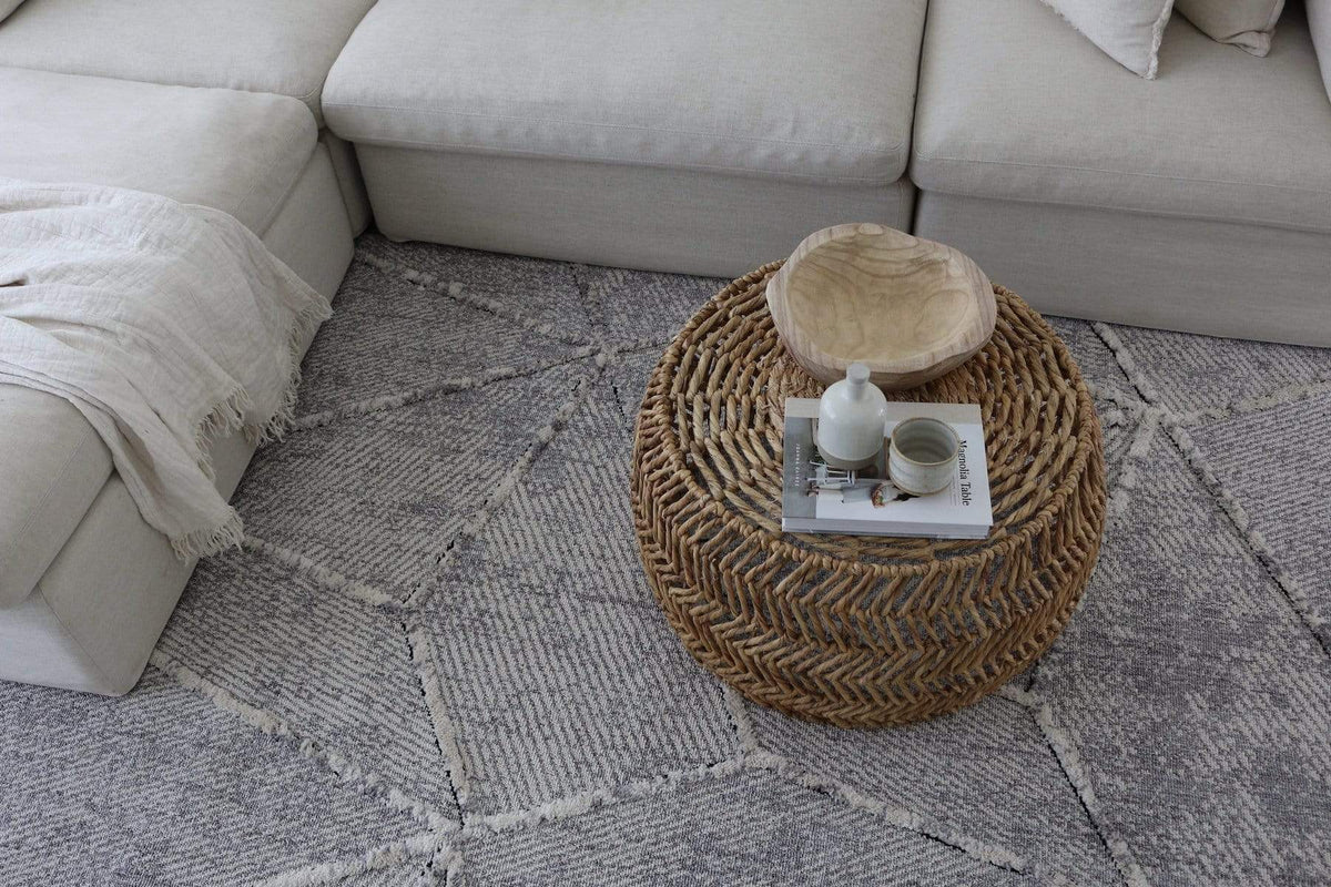 Soraya Grey Abstract Textured Rug