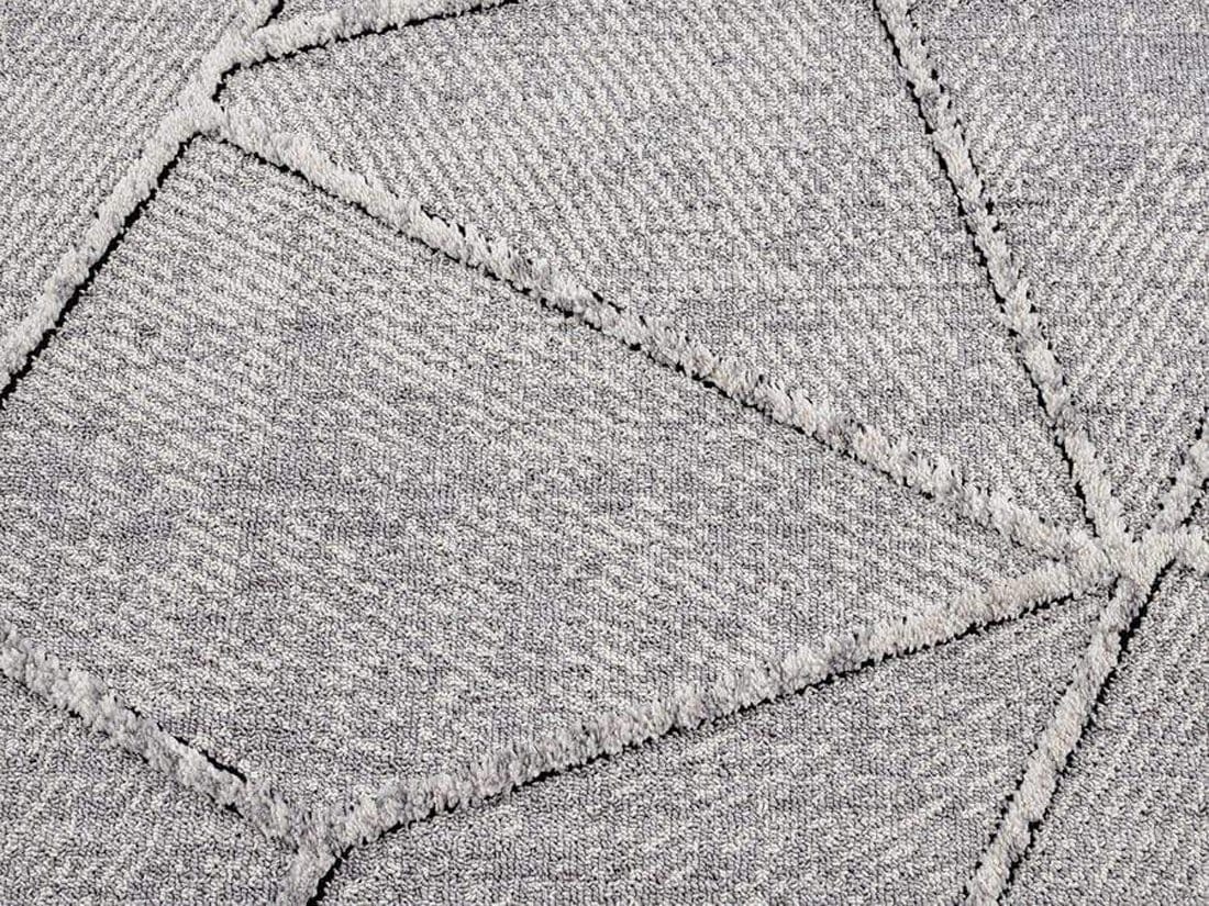 Soraya Grey Abstract Textured Round Rug