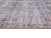 Sorra Blue and Brown Traditional Distressed Washable Rug