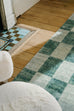 Steffi Green Checkered Washable Rug