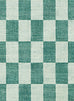 Steffi Green Checkered Washable Rug