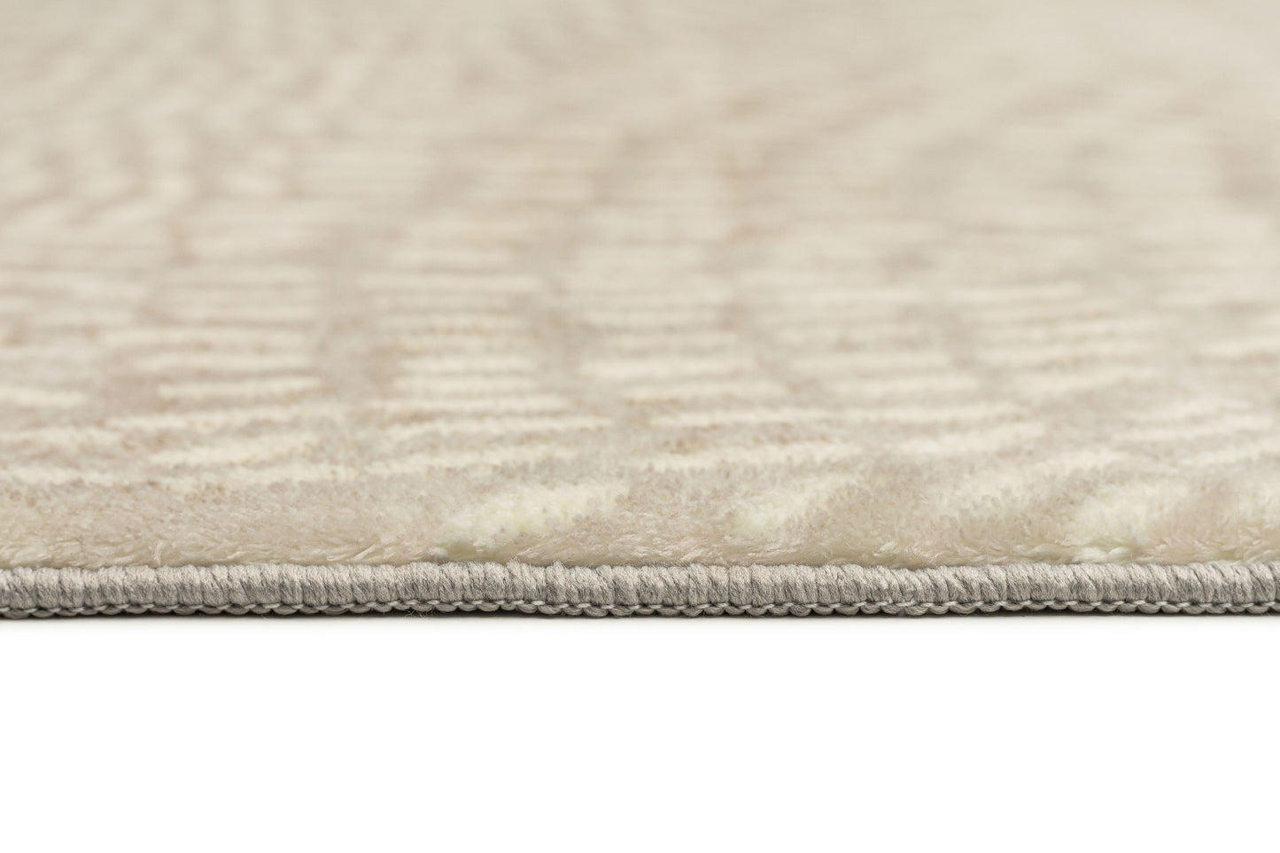 Sunita Grey Cream Circle Dot Pattern Washable Rug