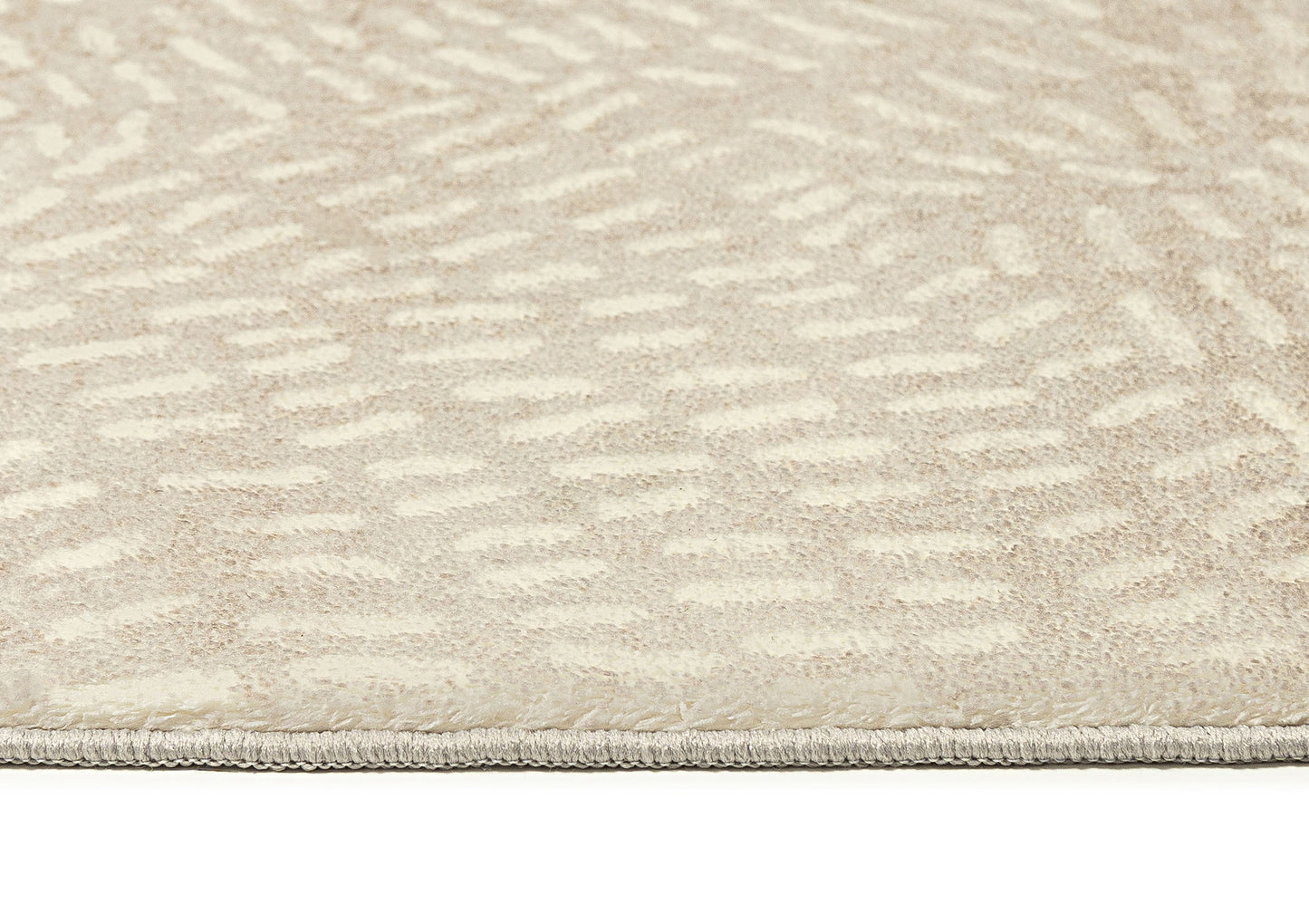 Sunita Grey Cream Circle Dot Pattern Washable Rug
