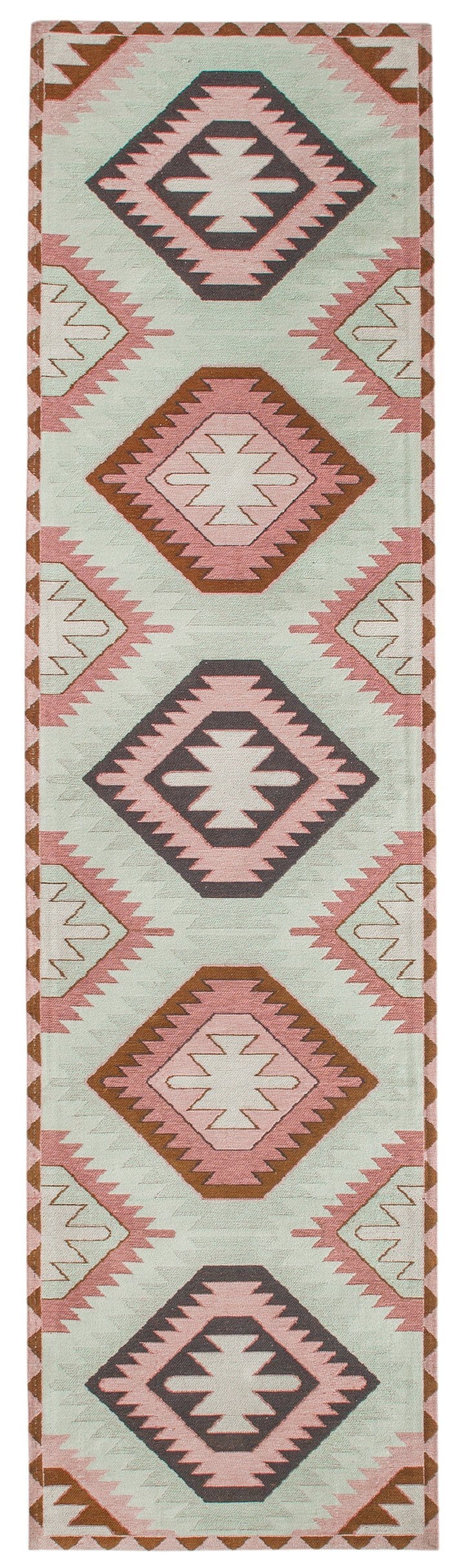 Suzie Pink and Green Runner Rug