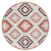 Suzie Pink and Green Round Rug *NO RETURNS UNLESS FAULTY