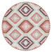 Suzie Pink and Green Round Rug *NO RETURNS UNLESS FAULTY
