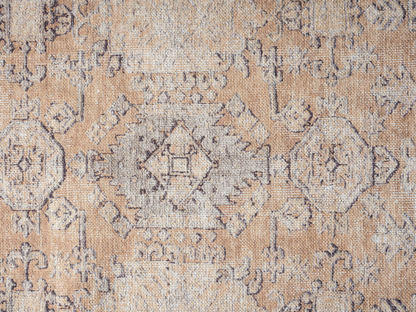 Sydelle Brown and Grey Traditional Distressed Washable Runner Rug