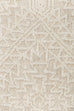 Takalo Beige and Ivory Textured Tribal Rug