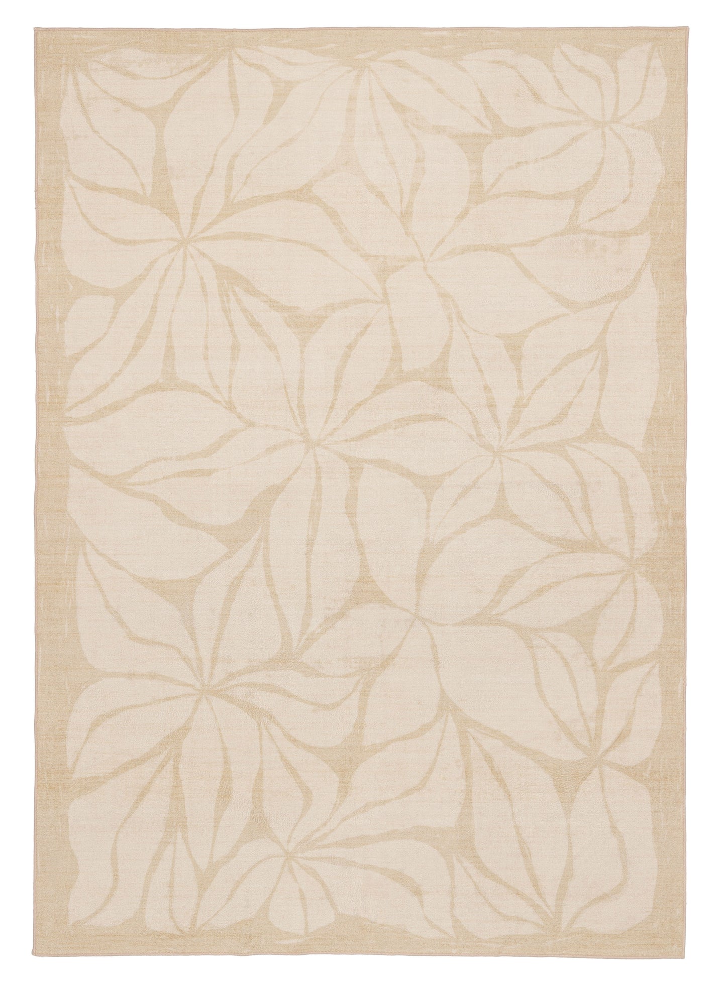 Talari Warm Yellow Botanical Washable Rug