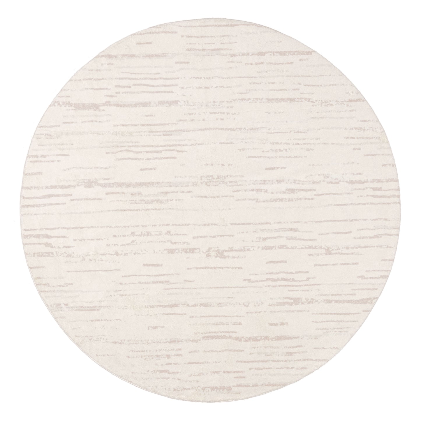 Tandara Grey and Cream Abstract Pattern Washable Round Rug