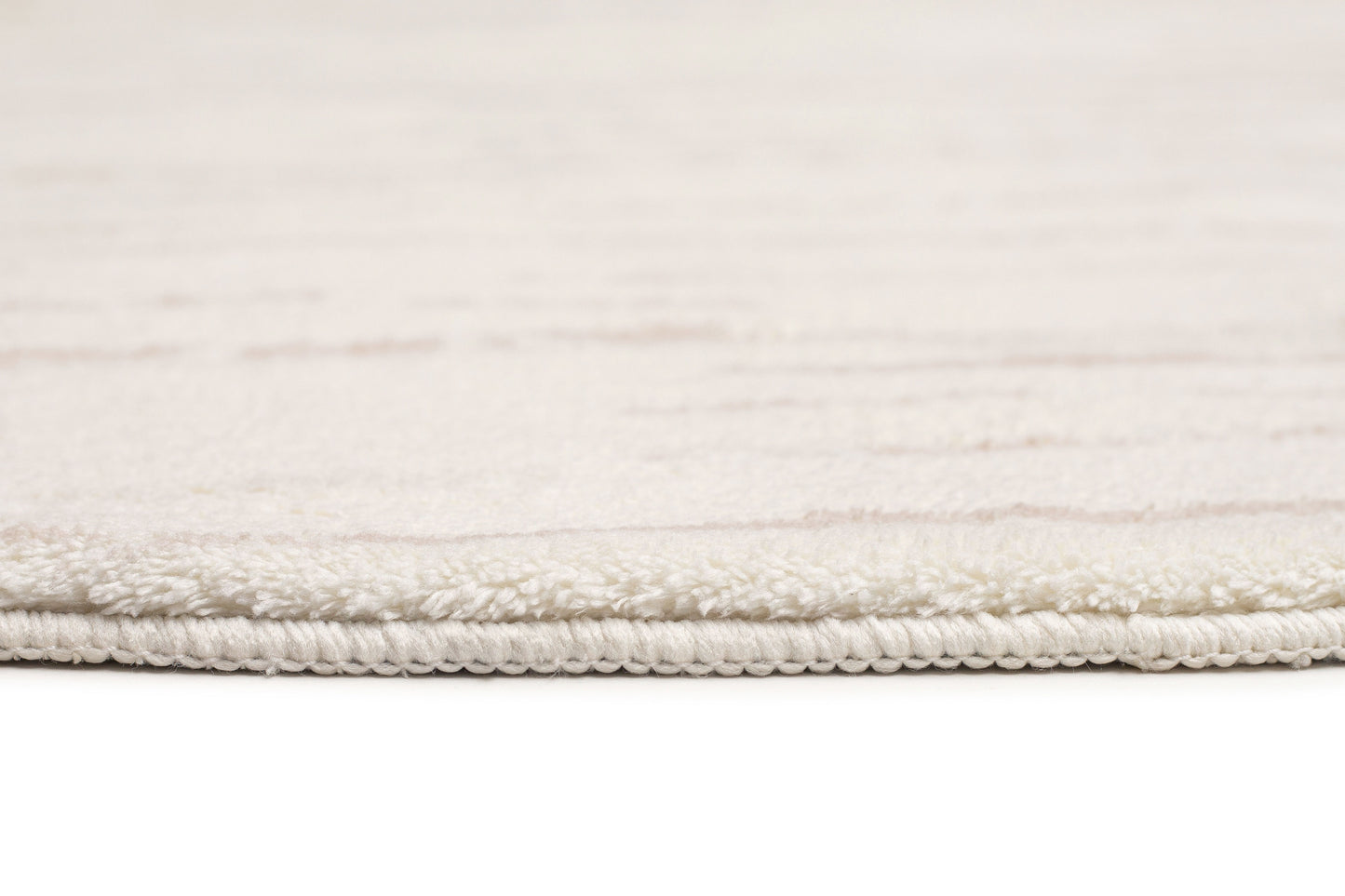 Tandara Grey and Cream Abstract Pattern Washable Round Rug