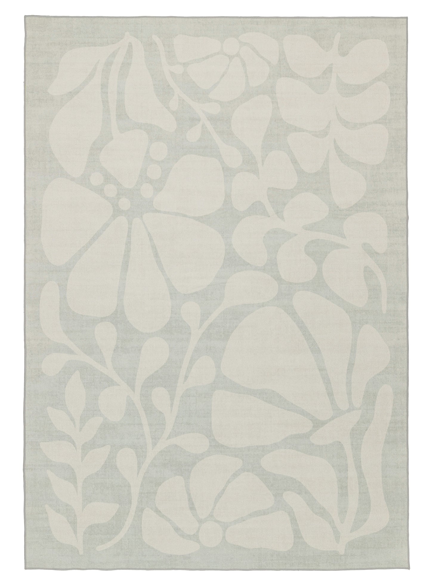 Tani Grey Botanical Washable Rug