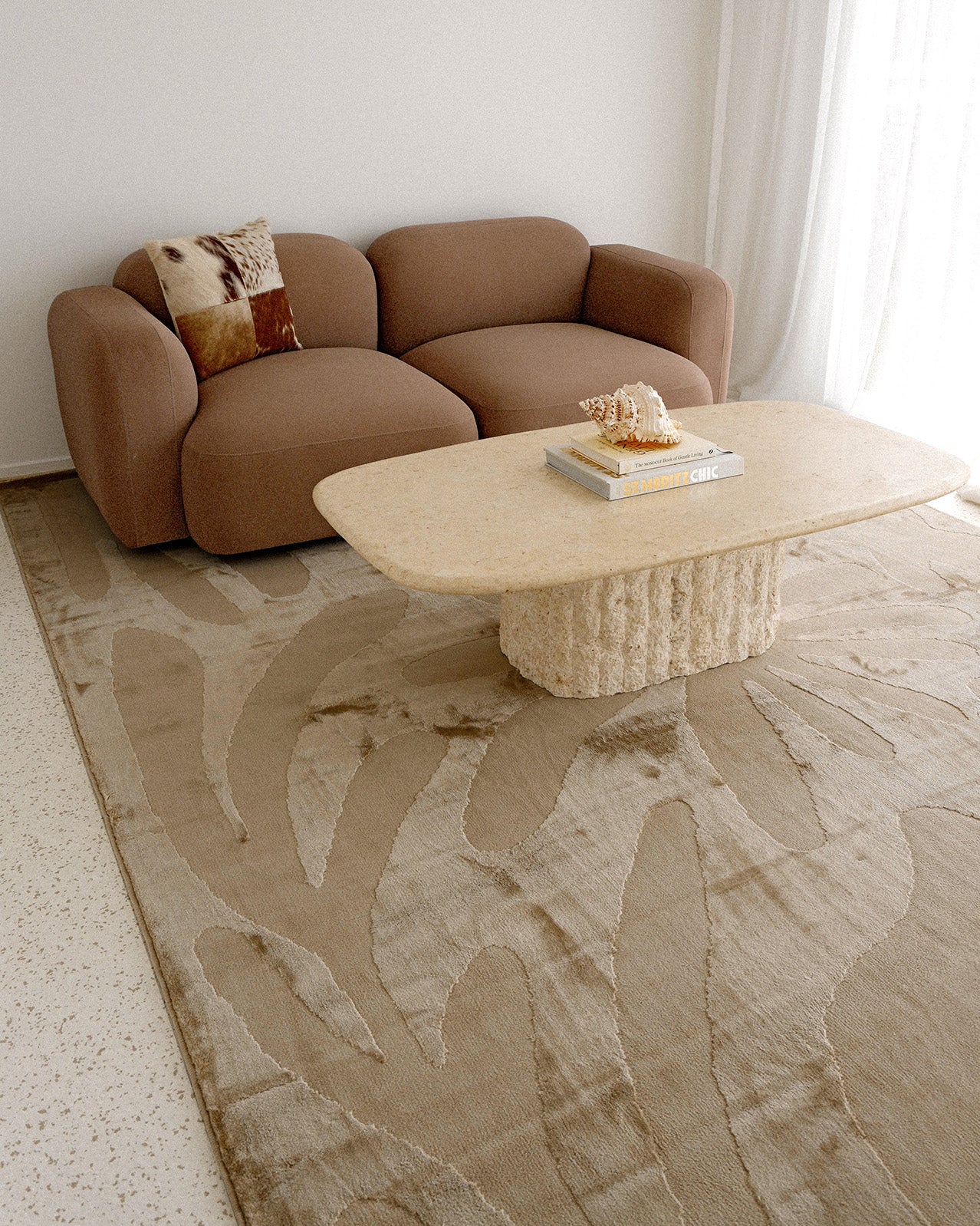Tann Textured Abstract Neutral Rug