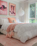 Tarquin Peach Pink Minimal Washable Rug