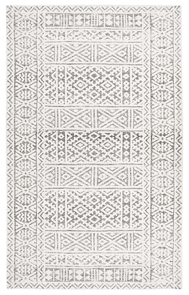 Tatiana Ivory and Grey Textured Tribal Rug