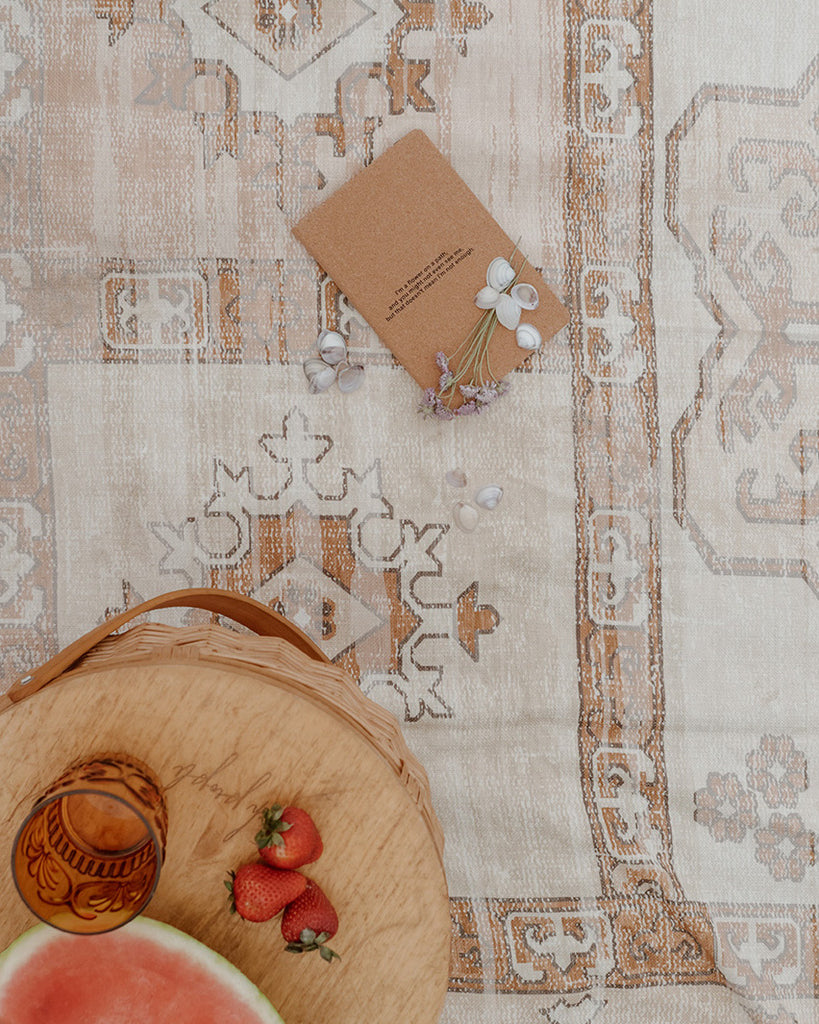 Tiana Brown and Beige Tribal Picnic Rug