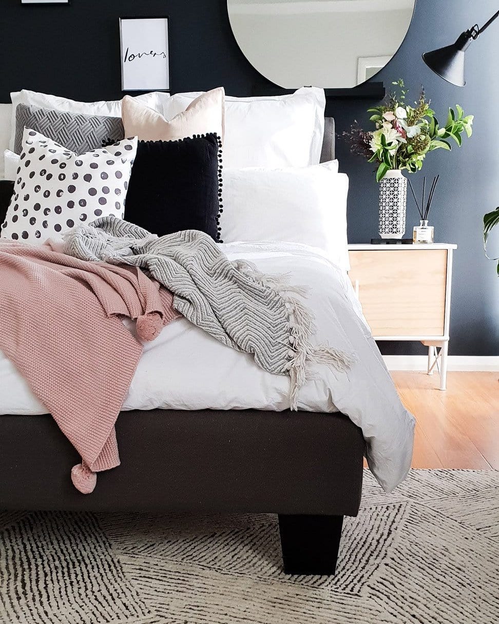 Tilde Charcoal and Ivory Striped Modern Wool Rug