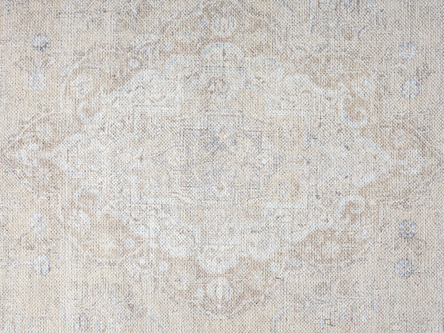 Tinka Beige and Grey Traditional Distressed Washable Rug