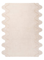 Tippy Cream Scalloped Handmade Wool Rug