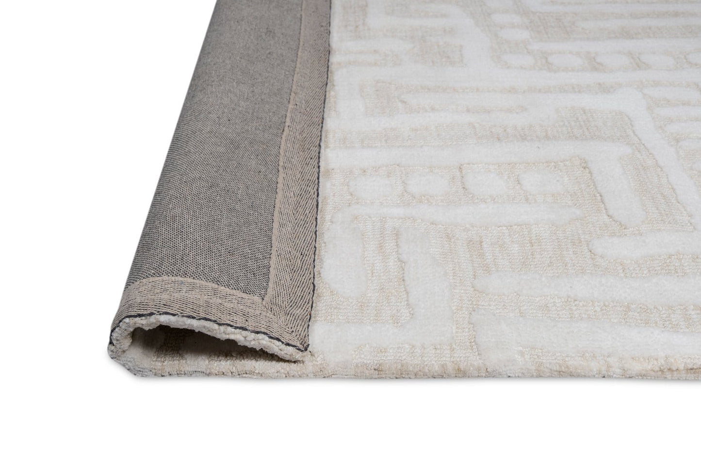Trissa Beige and Ivory Abstract Tribal Rug