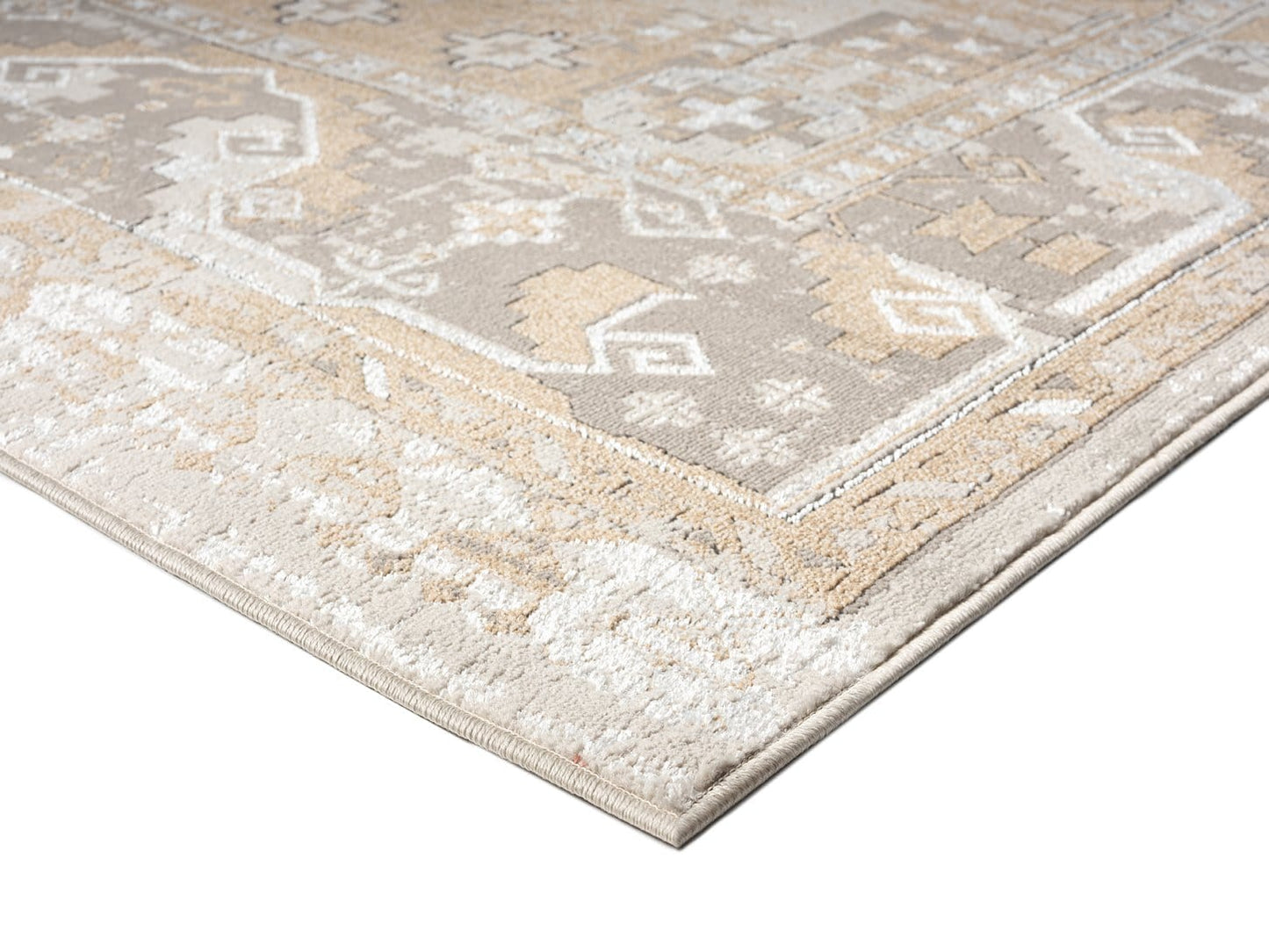 Tupelo Beige And Grey Tribal Medallion Rug