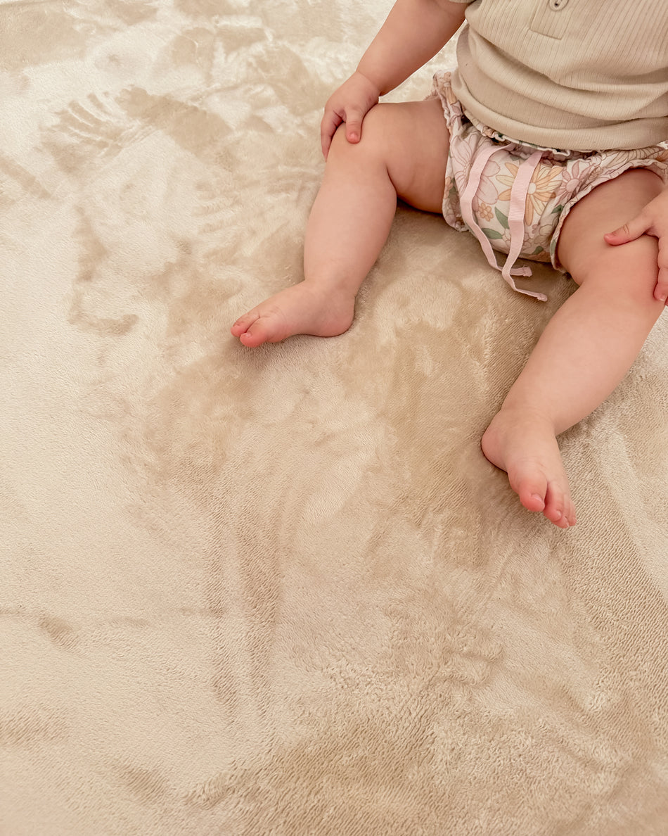 Una Beige Plush Rollie Pollie Playmat
