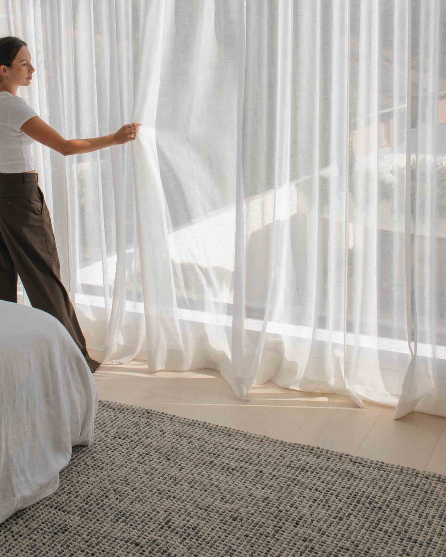 Vaasa Marbled Grey Chunky Wool Rug