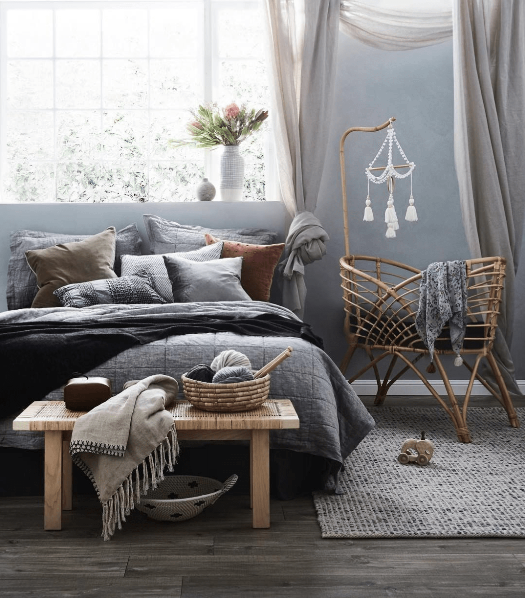 Vaasa Marbled Grey Chunky Wool Rug