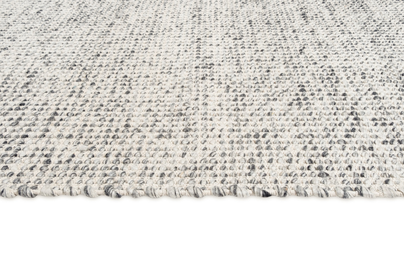 Vaasa Marbled Grey Chunky Wool Rug