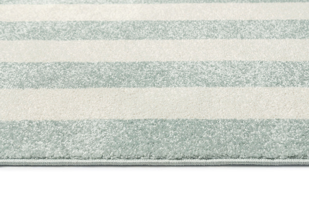 Valeria Green Striped Rug