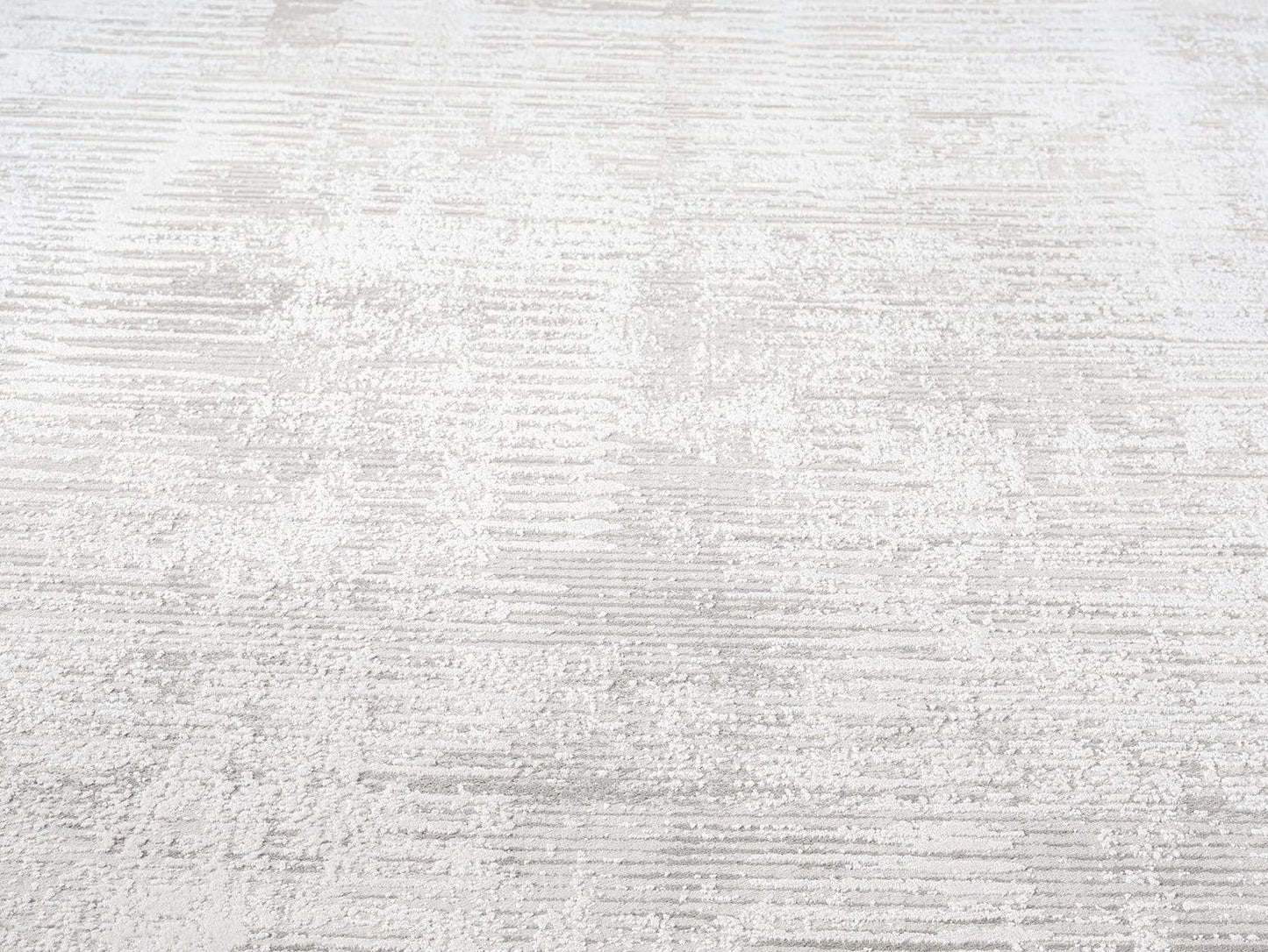 Valerie Ivory and Grey Distressed Tribal Rug