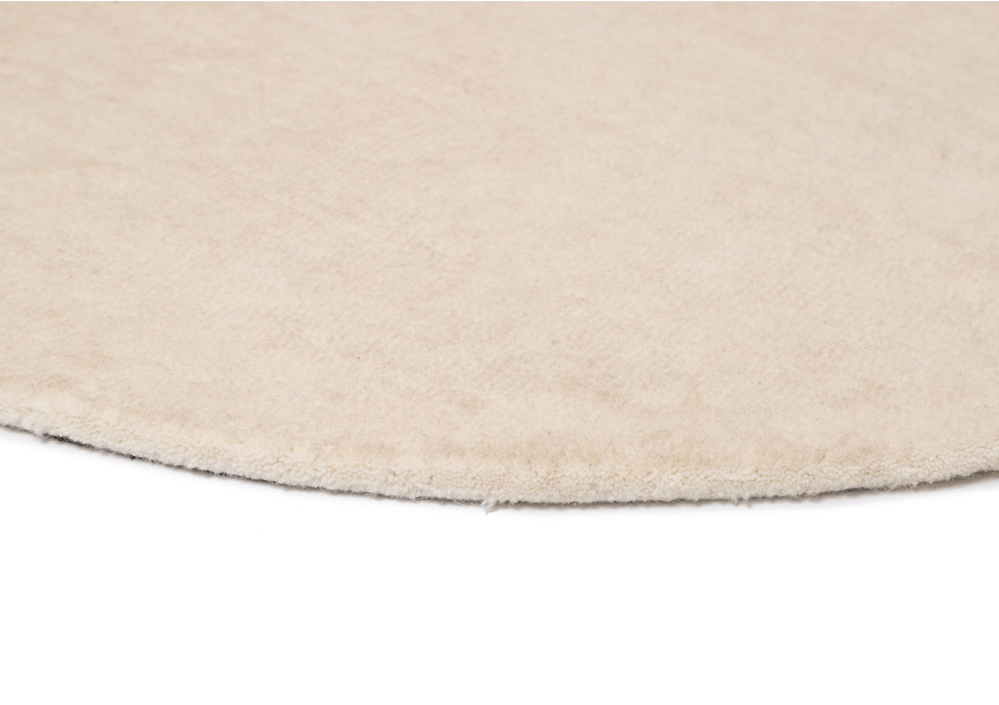 Vanni Solid Cream Curved Wool Rug