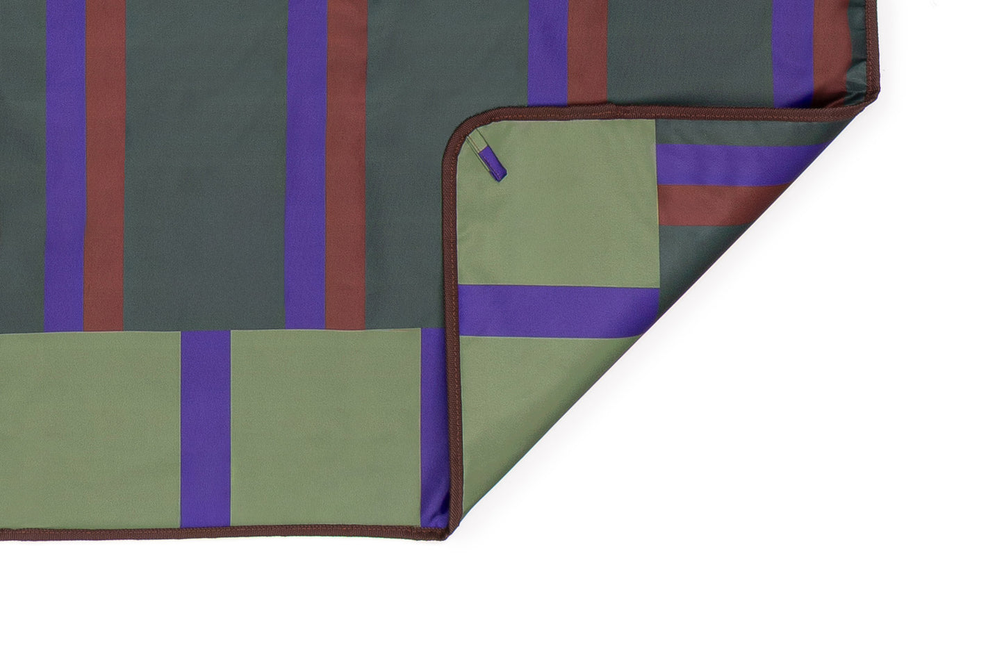 Varda Olive Navy and Oxblood Beach Mat