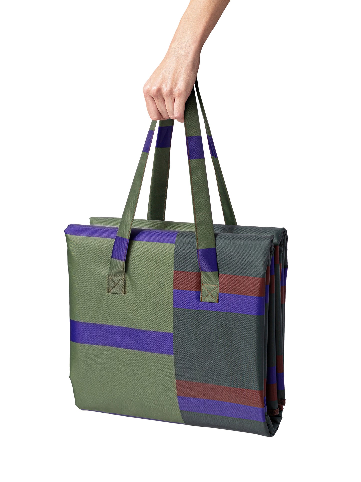 Varda Olive Navy and Oxblood Beach Mat