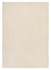 Veluz Cream Striped Washable Faux Fur Rug