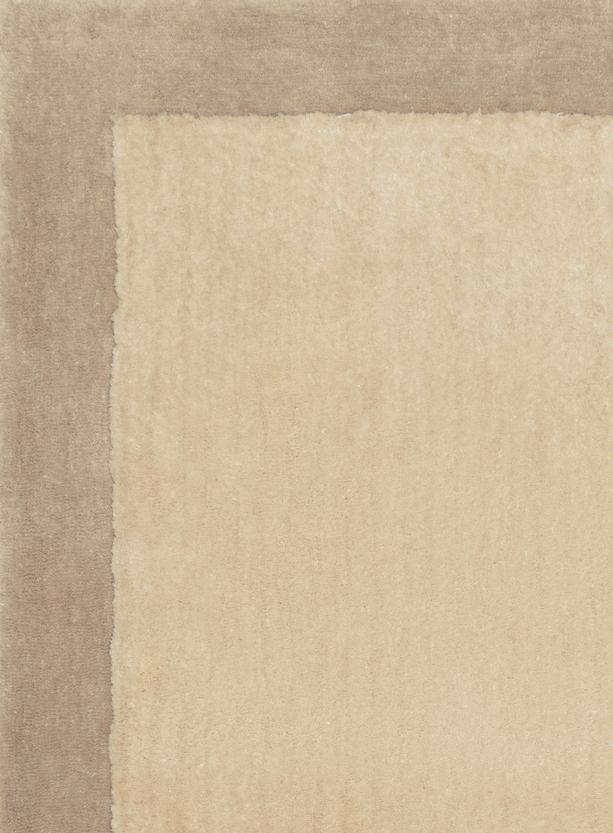 Verity Beige Bordered Shag Rug